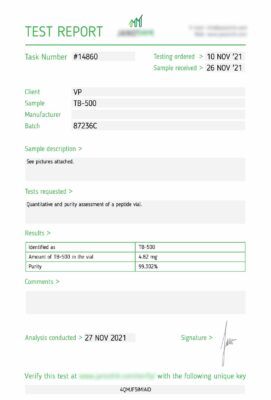 tb500 lab test