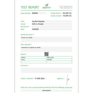 GHK-Cu Powder April 2024 Lab Test