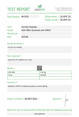 AOD-9604 May 2024 Lab Test