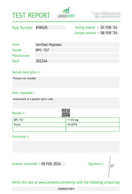 BPC-157 Lab Test Feb 2024