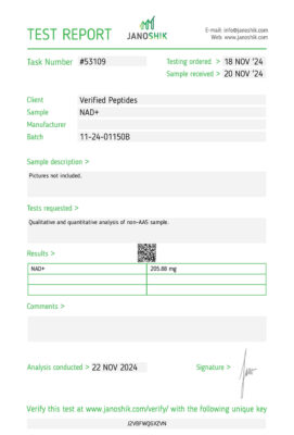 NAD Lab Test November 2024