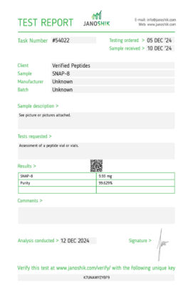 SNAP-8 Lab Test December 2024