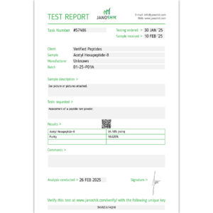 Argireline Acetyl Hexapeptide-8 Lab Test February 2025