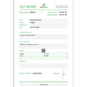 Ovagen Lab Report Test April 2025