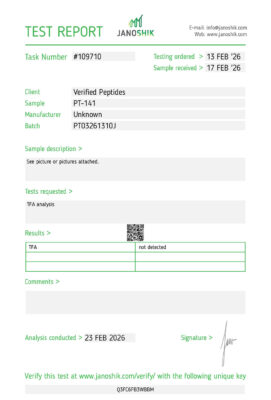 PT-141 Peptide TFA Certificate of Analysis Lab Test Report February 2026